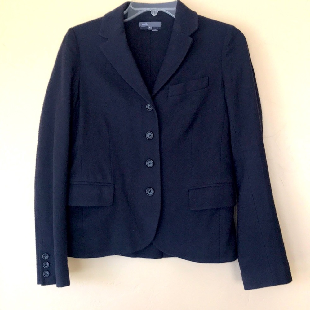 ViNCE blazer in navy blue flannel. Size 4 - Picture 4 of 8
